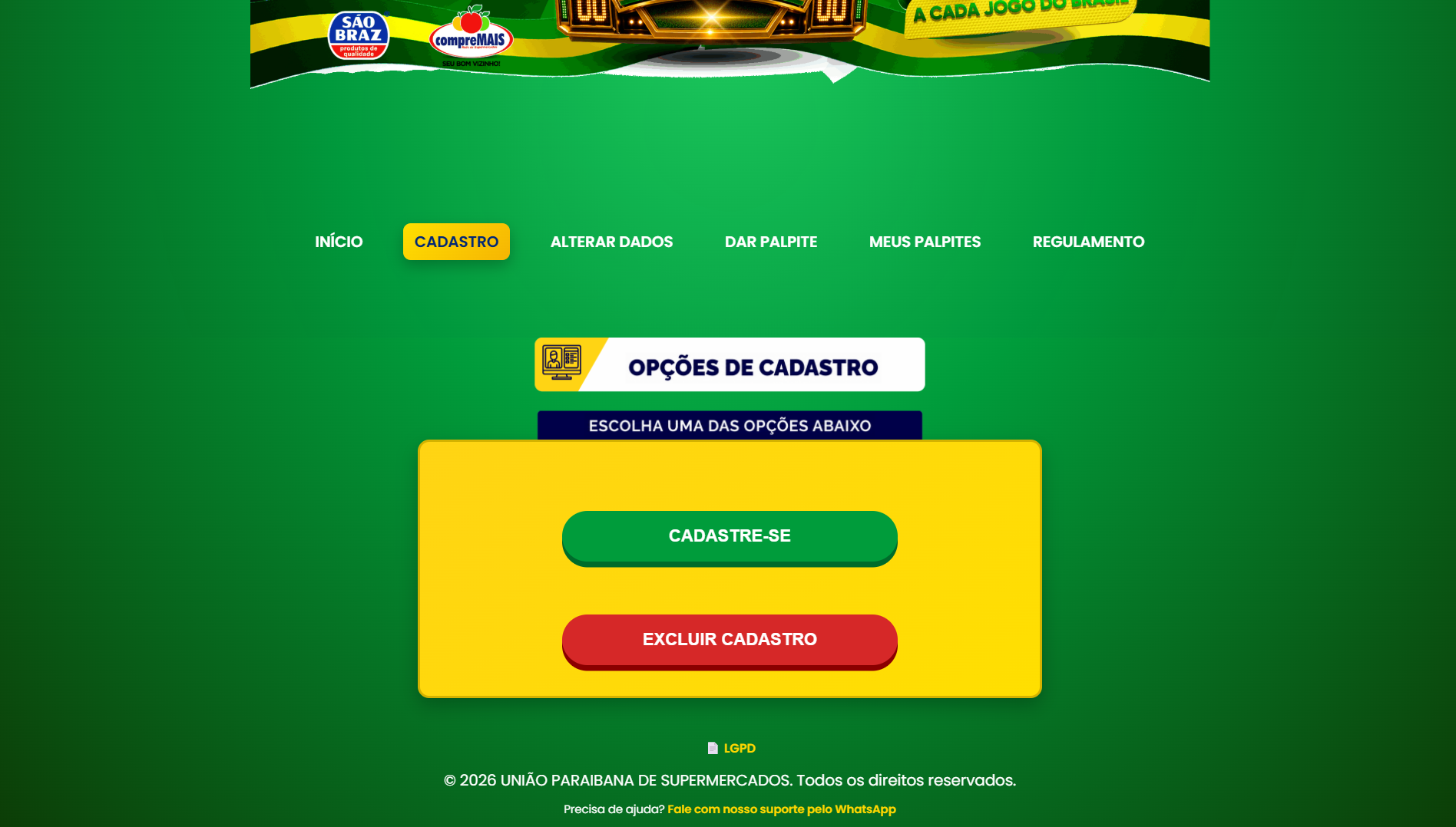 Sistema promocional Placar Premiado CompreMais