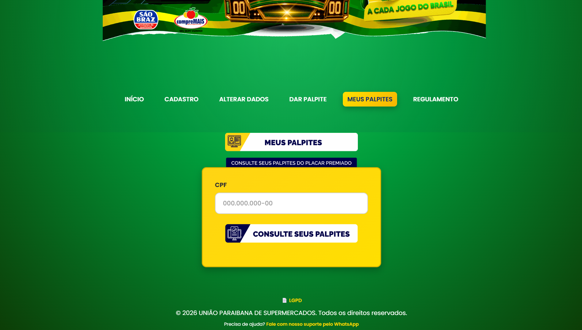 Sistema promocional Placar Premiado CompreMais