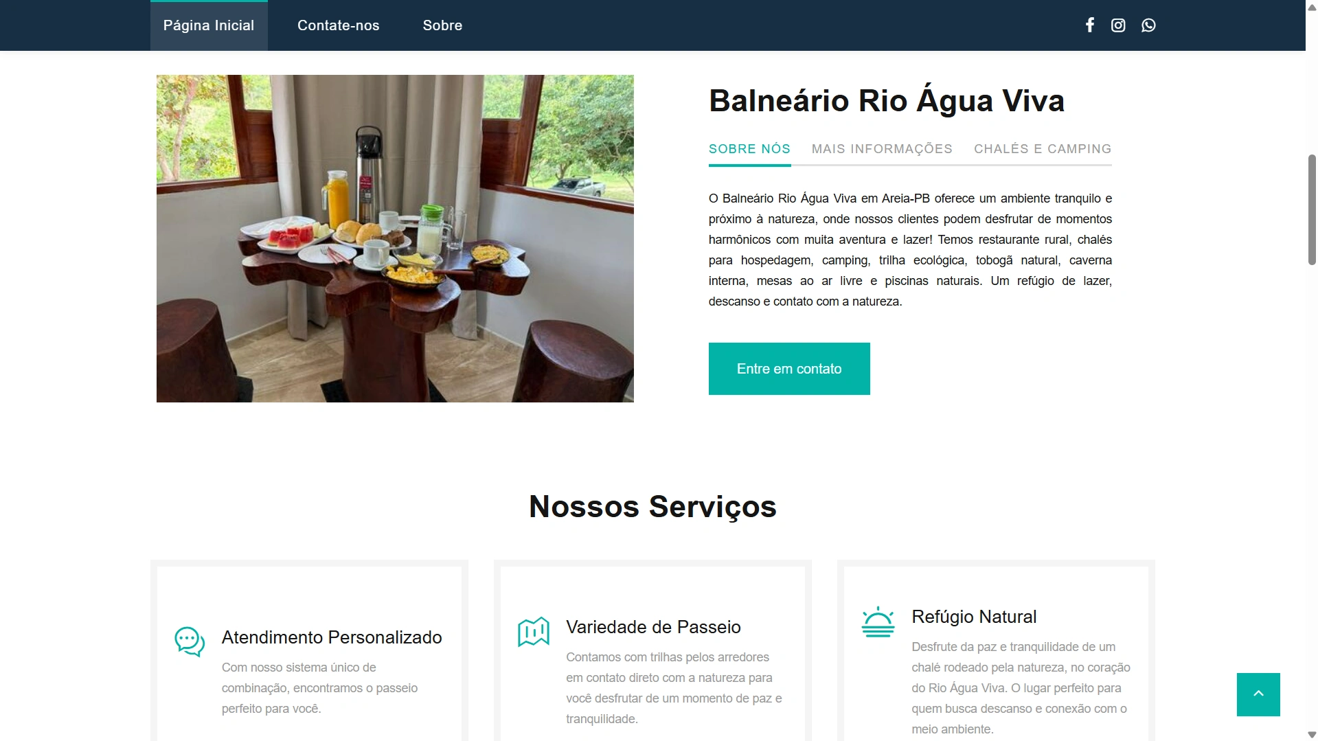 Site Rio Água Viva